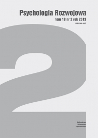 Psychologia Rozwojowa. Tom 18 nr 2 rok 2013