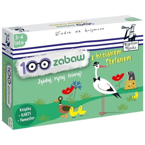 100 zabaw z bocianem Stefanem. Zgaduj, rysuj, ścieraj (3-4 lata)