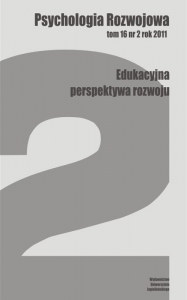Psychologia Rozwojowa. Tom 16 nr 2 rok 2011