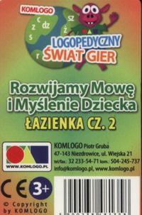 Karty Rozwijamy mowę i myślenie dziecka. Łazienka. Cz.2.