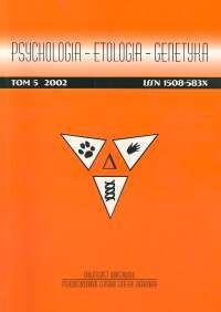 Psychologia - Etologia - Genetyka. Tom 5/2002
