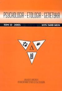 Psychologia - Etologia - Genetyka. Tom 12/2005