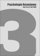 Psychologia Rozwojowa. Tom 13 nr 3 rok 2008