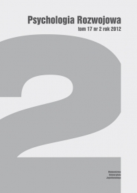 Psychologia Rozwojowa. Tom 17 nr 2 rok 2012