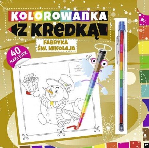 Kolorowanka z kredką. Fabryka św. Mikołaja