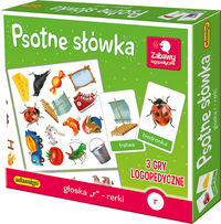Psotne słówka. Głoska r - rerki - 3 gry logopedyczne (5-12 lat)