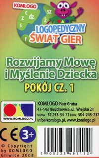 Karty Rozwijamy mowę i myślenie dziecka. Pokój Cz. 1