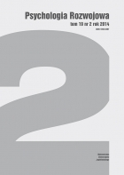 Psychologia Rozwojowa. Tom 19 nr 2 rok 2014