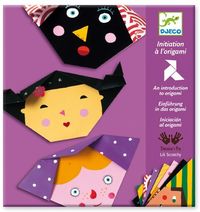 Origami z naklejkami. Twarze