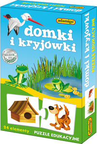 Domki i kryjówki. Puzzle edukacyjne 24 elementy (3+)