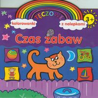 Tęczowe kolorowanki z nalepkami - Czas zabaw