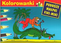 Podróże Małpki Fiki-Miki - Kolorowanki (Krokodyl)