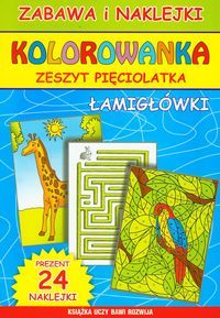 Kolorowanka - zeszyt pięciolatka. Łamigłówki