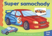 Super samochody. Malowanka z naklejkami 3-6 lat. Model do wycięcia.