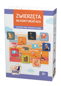 Zwierzęta na kontynentach. Loteryjka edukacyjna (2+)
